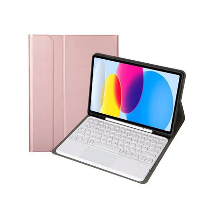 Leather Texture Bluetooth Keyboard Case for iPad 10th Generation