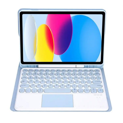 Leather Texture Bluetooth Keyboard Case for iPad 10th Generation
