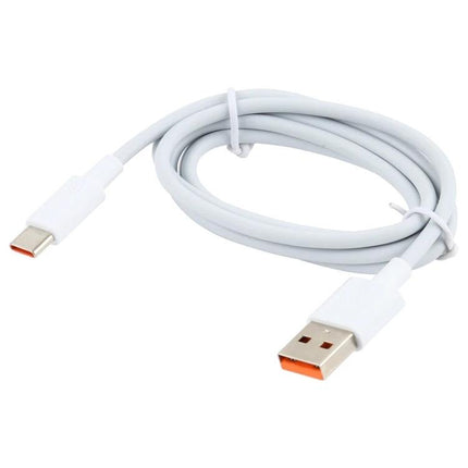 USB-C Data Cable for Everyday Device Charging and Transfers – white 6A fast charging and data transfer cable