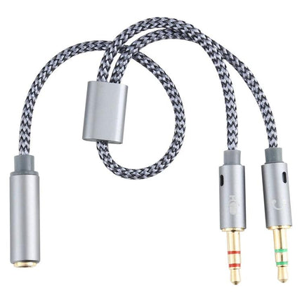 Compact Audio Cable for Daily Device Connections and Calls - braided 3.5mm gold-plated cable for music, calls and car aux