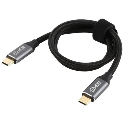 Practical 0.5m USB-C Cable for Home and Travel Connections - braided 10Gbps fast charging and data sync cable
