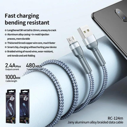 REMAX Cable for Everyday Device Charging and Data Needs - braided USB to Micro USB cable, fast charging and data transfer