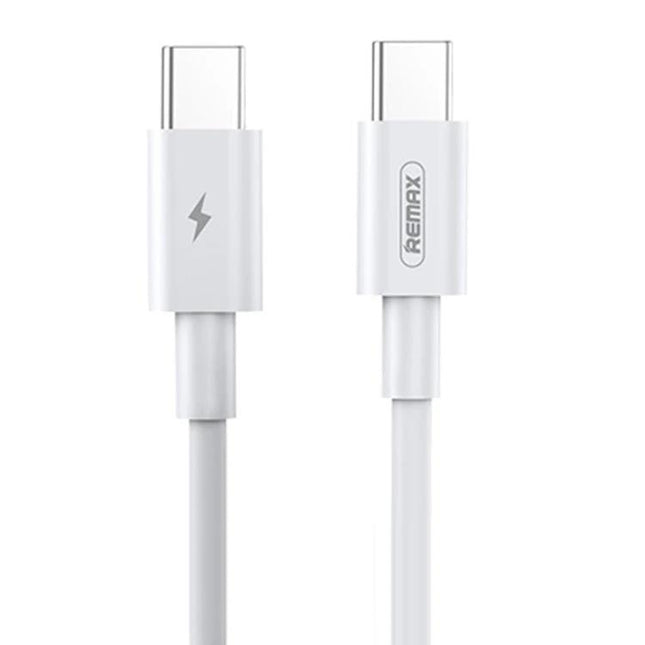 REMAX Type-C Charging Cable for Everyday Device Connections at Home - white USB-C to USB-C cable for charging and data transfer