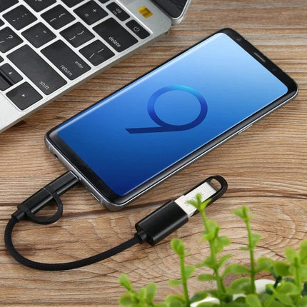 Adapter Cable for Connecting USB Drives to Phones Daily - OTG USB to Micro USB/Type-C cable linking phone to USB flash drive for file transfer