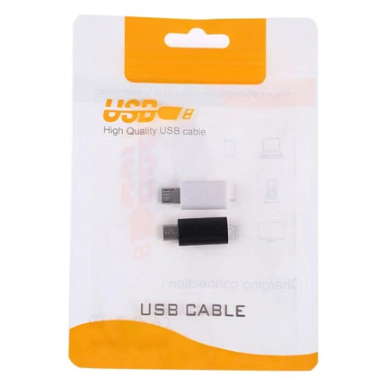 USB-C to Micro USB Adapter for Everyday Device Connections - compact black and white adapters in retail packaging