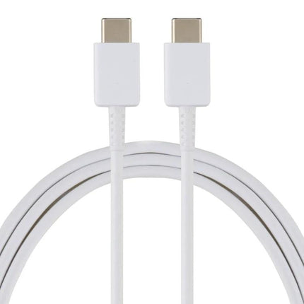 USB-C Charging Cable for Everyday Device Powering at Home - white fast-charging USB-C to USB-C cable coiled for desk and home use