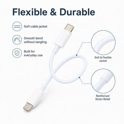 Câble de chargement USB-C pour recharger vos appareils du quotidien à la maison