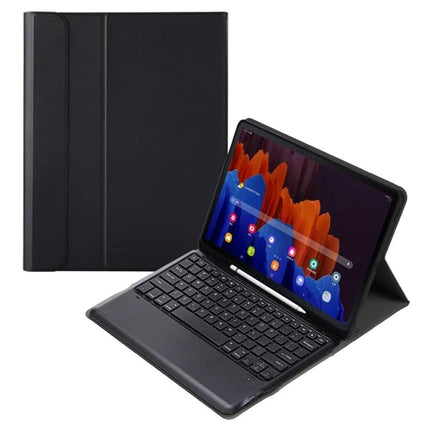 Bluetooth Keyboard Case with Detachable Design for Samsung Tab S7 Plus - black folio with magnetic detachable keyboard and stand mode