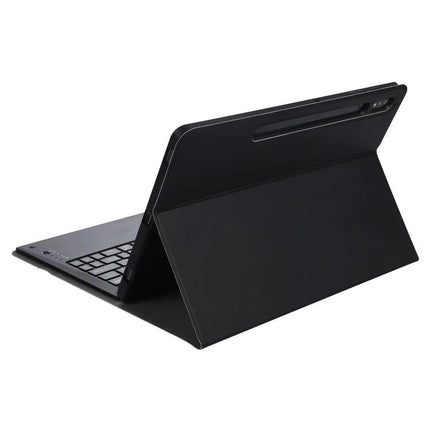 Bluetooth Keyboard Case with Detachable Design for Samsung Tab S7 Plus - black magnetic detachable keyboard case with stand mode for typing and viewing