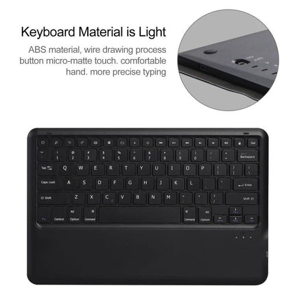 Bluetooth Keyboard Case with Detachable Design for Samsung Tab S7 Plus lightweight ABS keyboard for precise typing and stand mode