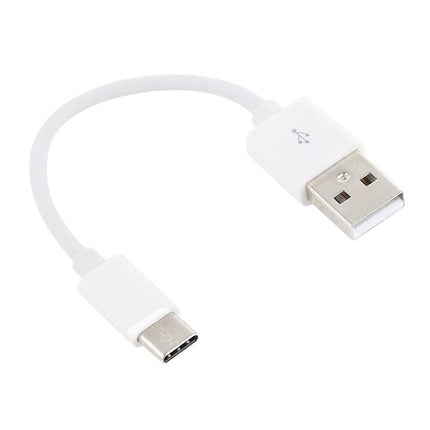 Compact USB-C Cable for Daily Device Charging and Syncing - compact white TPE USB-A to USB-C cable for charging and syncing on the go