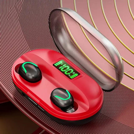 T2 Bluetooth 5.0 TWS Touch Digital Display True Wireless Bluetooth Earphone with Charging Box, T2 (White), T2 (Black), T2 (Red)