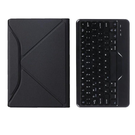 Leather Tablet Case with Bluetooth Keyboard for Samsung Galaxy Tab A7 10.4 - black folio case and detachable keyboard shown