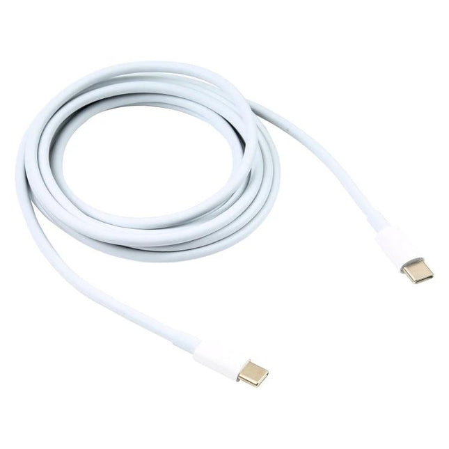USB-C to Type-C Cable for Daily Device Charging - white durable charging cable for phone, tablet, and laptop