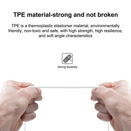 USB-C to Type-C Cable for Daily Device Charging showing hands stretching TPE cable to demonstrate strong flexibility and durability