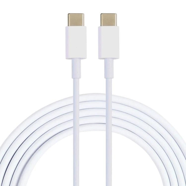 Alt Tag: USB-C to Type-C Cable for Daily Home and Travel Charging - white durable charging cable with dual USB-C connectors, ideal for home and travel, 1m length