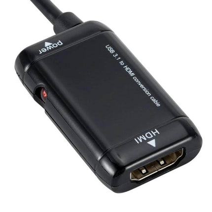 USB-C to HDMI Adapter Cable for 1080P HD Video Output – black USB-C to HDMI conversion cable for streaming to TV, monitor or projector