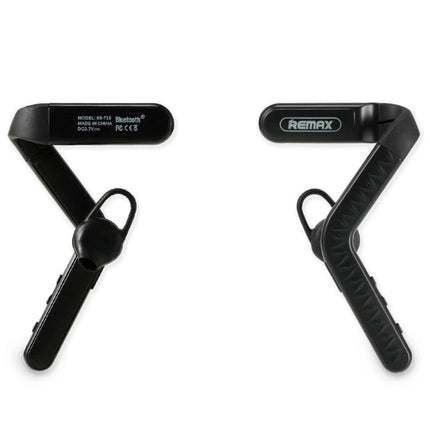 Bluetooth Headset For Hands Free Calls Lightweight Fit shown in black ergonomic earbud design for commuting