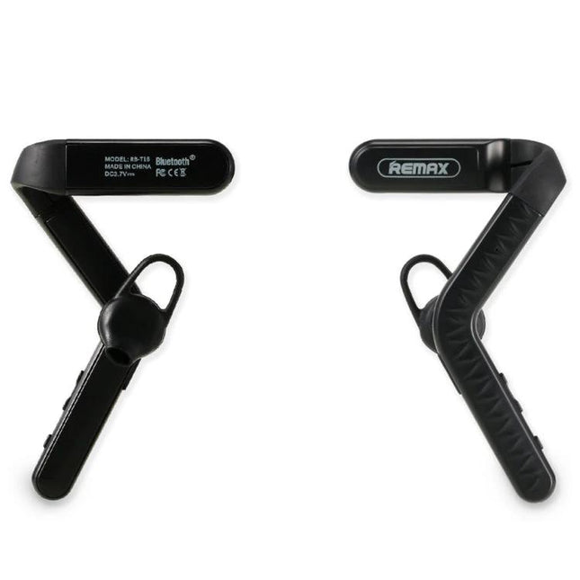 Bluetooth Headset For Hands Free Calls Lightweight Fit shown in black ergonomic earbud design for commuting