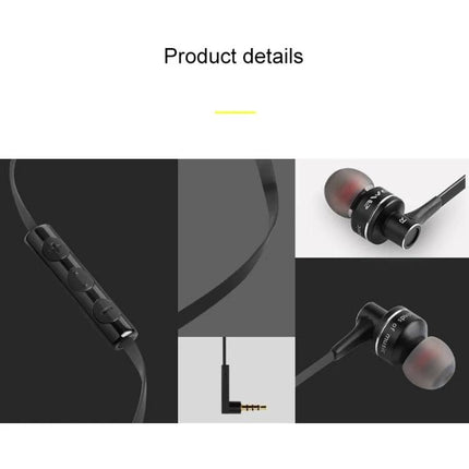 Wired 3.5mm Earphones For Commuting Gym And Desk Use with inline mic, flat cable, L‑shaped jack and secure silicone tips