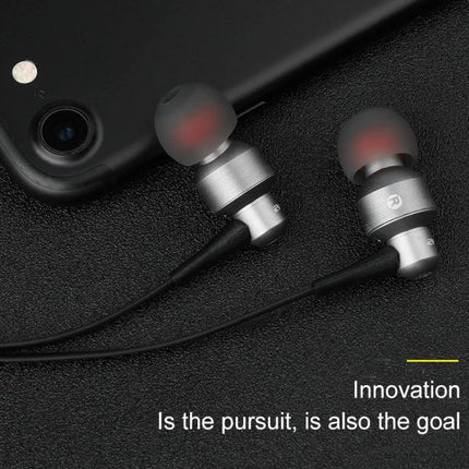 Wired Stereo Earphones With 3.5mm Jack For Commuting And Work ergonomic metallic earbuds with inline controls for commuting