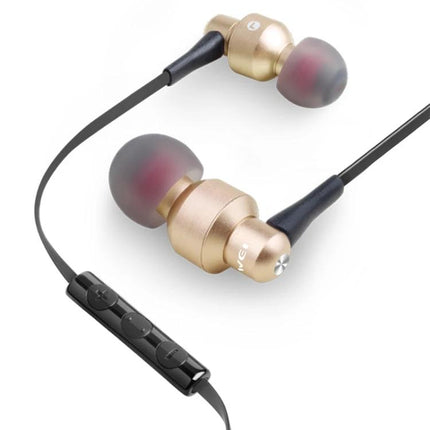 Wired Stereo Earphones With 3.5mm Jack For Commuting And Work gold ergonomic earbuds with inline controls