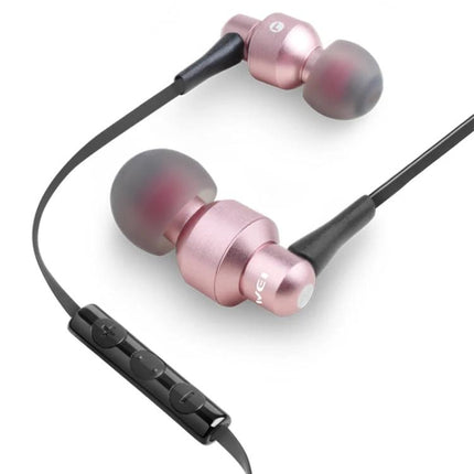 Wired Stereo Earphones With 3.5mm Jack For Commuting And Work ergonomic pink earbuds with inline controls