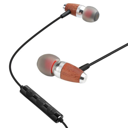 Wired In-Ear Earphones With 3.5mm Jack For Commuting And Calls wooden earbuds with inline mic for commuting and calls