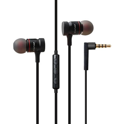 Wired 3.5mm In-Ear Earphones for Commuting and Gym Use with metal housings, inline controls, angled jack