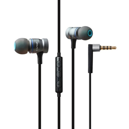Wired 3.5mm In-Ear Earphones for Commuting and Gym Use with metal housings, inline remote and angled jack