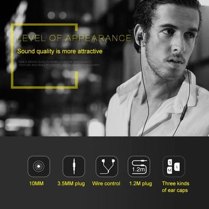 Wired 3.5mm In-Ear Earphones for Commuting and Gym Use ergonomic metal housings secure fit lifestyle image