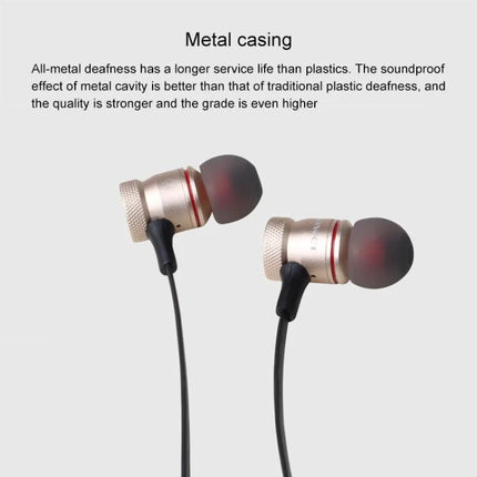 Wired 3.5mm In-Ear Earphones for Commuting and Gym Use metal housing ergonomic fit lightweight secure wired earphones