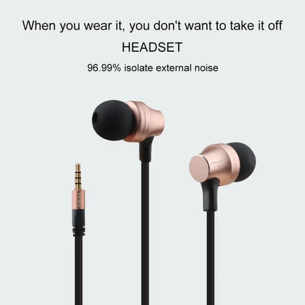 Wired Earphones With 3.5mm Jack For Everyday Commute And Calls ergonomic rose gold earbuds with 3.5mm plug