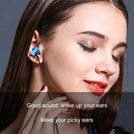 Wired Earphones With 3.5mm Jack For Everyday Commute And Calls ergonomic blue in-ear design for comfortable all-day use
