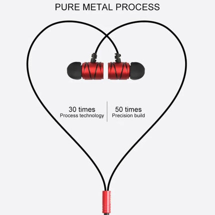 Wired Earphones With 3.5mm Jack For Calls Commuting And Workouts red metal in-ear earphones with tangle-resistant cable