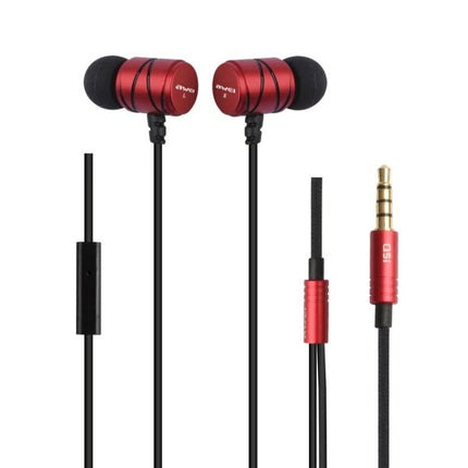 Wired Earphones With 3.5mm Jack For Calls Commuting And Workouts red metal in-ear headphones with mic and tangle-resistant cable
