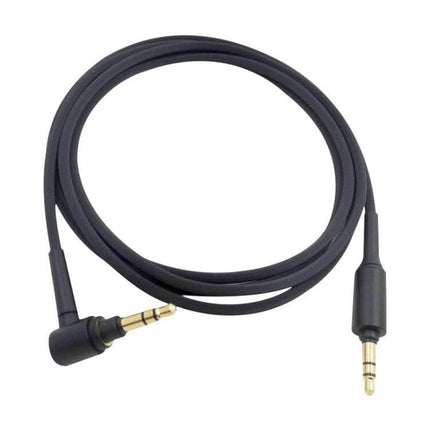 Replacement Audio Cable for Sony Headphones, 1.5m Length - black 3.5mm straight to right-angle cable for Sony headphones, durable audio replacement