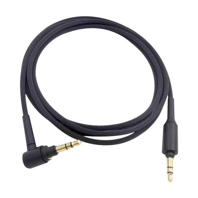 Replacement Audio Cable for Sony Headphones, 1.5m Length - black 3.5mm straight to right-angle cable for Sony headphones, durable audio replacement