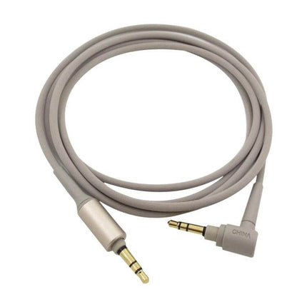 Replacement Audio Cable for Sony Headphones, 1.5m Length - grey durable 3.5mm gold-plated straight-to-right-angle cable
