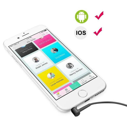 Replacement Audio Cable for Sony Headphones, 1.5m Length – black L-shaped jack connected to smartphone for clear audio