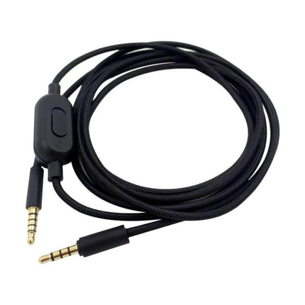 Audio Cable for Logitech G433 Gaming Headset with Volume Control – braided 3.5mm cable with inline volume control and microphone mute