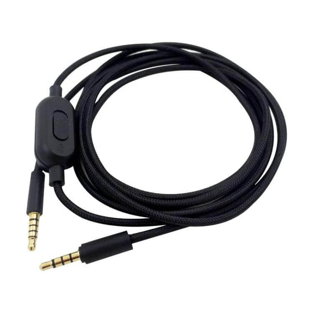 Audio Cable for Logitech G433 Gaming Headset with Volume Control – braided 3.5mm cable with inline volume control and microphone mute