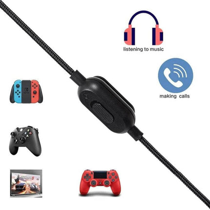Audio Cable for Logitech G433 Gaming Headset with Volume Control inline volume remote cable for PC console smartphone