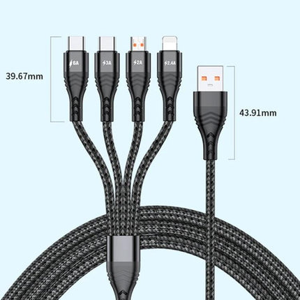 Versatile Charging Cable for Multiple Devices in Daily Use – braided 4-in-1 USB cable charging smartphone tablet and accessories simultaneously