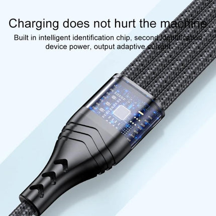 Versatile Charging Cable for Multiple Devices in Daily Use showing braided cable with visible smart identification chip and reinforced connector