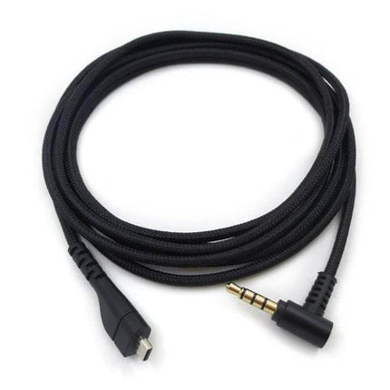 Replacement Audio Cable for SteelSeries Arctis Headsets, 2m Length - black braided 3.5mm to micro-USB replacement cable for gaming headsets