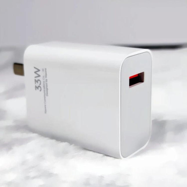 Xiaomi USB Charger for Everyday Device Use at Home — white 33W USB wall adapter for smartphones and tablets