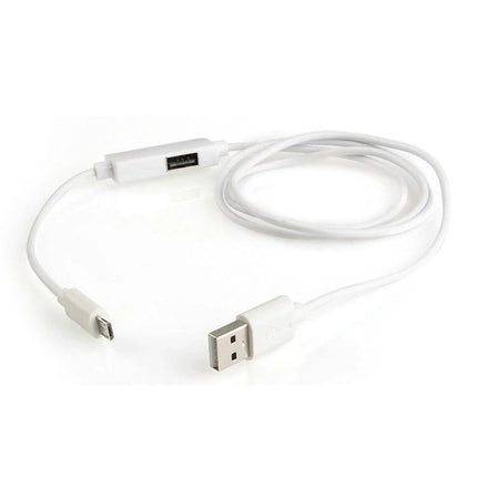 USB Cable for Daily Device Connections with Android Phones - white USB to micro USB cable with OTG and charging/data transfer