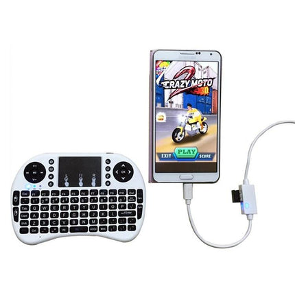 USB Cable for Daily Device Connections with Android Phones connecting smartphone to mini wireless keyboard for OTG charging and data transfer
