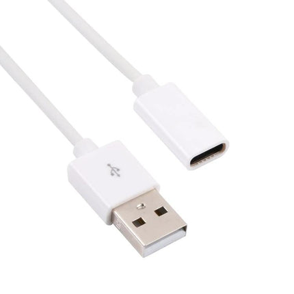 Practical USB to USB-C Adapter Cable for Everyday Use - white USB A to USB-C adapter cable for charging and data transfer
